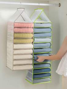 1pc Multi-Layer Hanging Storage Bag, Wardrobe Clothes & Pants Hanger, Multifunctional Purse & Underwear Organizer