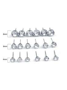 72/48/24 Stücke Set modischer, minimalistischer funkelnder Strass-Ohrstecker, Paar-Ohrstecker Schmuckset, Party/Date/Geschenk, geeignet für das ganze Jahr