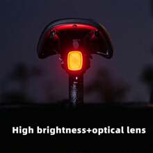 VXM Smart Brake Sensing Tail Light For Road & Mountain Bikes, High Brightness Non-Dazzling Safety Warning Light Riding Accessory