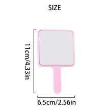 1pc Minimalist Aesthetic Hand Held Plastic Mirror, 4.334" X 2.561", Princess Vanity Mirror For Wedding, Party, Evening, Stage, DIY Painting On Back, Makeup Mirror For Home & Travel,Makeup,Cheap,Room Decor,Vanity,Travel,Bedroom,Makeup Accessories,Mirror,Vanity Mirror,Mini Mirror,Compact Mirror,Mirror Small,Hand Mirror