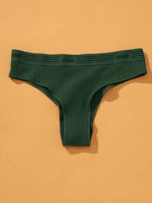 VKME Set di 6 pezzi Mutande basse in cotone, biancheria intima sportiva, pantaloncini brasiliani da donna con motivo a lettere