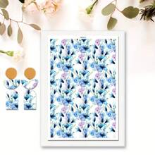 1 hoja de papel de transferencia para arcilla polimérica, papel de transferencia con diseño de flor retro para hacer aretes de arcilla polimérica, papel de transferencia con diseño de flor margarita vintage para hacer joyas de arcilla, para manualidades de joyería con técnica de pintura al óleo