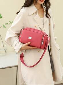 大容量斜挎包，女士多层单肩包，时尚多拉链口袋钱包万圣节礼物圣诞节礼物送给朋友、女孩、妈妈、老师、护士的完美礼物 - 彩色 - 查看 6