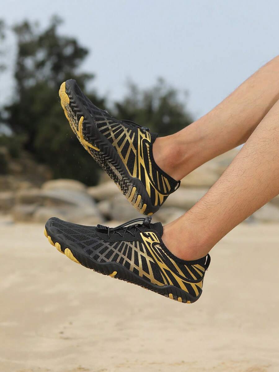 Summer Aqua Sports Shoes, Men's And Women's Quick Drying Breathable Couples Barefoot Water Shoes For Swimming, Surfing, Fitness - Yellow - View 1