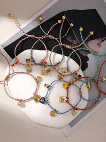 1 pieza Pulsera bohemia de estilo oceánico, creativa, de moda, de lujo elegante, de acero de titanio fino con forma de estrella de mar, delfín, concha, pez de cerámica y piedra natural irregular trenzada, como regalo para dama, hermana, pareja, para uso diario, citas, fiestas, vacaciones, verano, playa, de tamaño ajustable