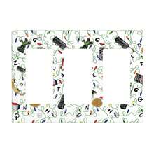 1 Pc Wall Switch Plates Wall Outlet Cover Plate Switch Cover Unbreakable Polycarbonate Thermoplastic For Bedroom Room Decoration