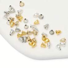 100pcs 5.5x3.5mm Metal Earring Back Plug Blocked Caps Earring Settings Base Ear Studs Back Stopper Accessories