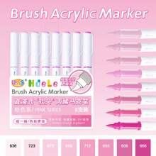 8 Colors Acrylic Markers, Marker Pens Coloring Set,Quick Drying, Fade Resistant,Perfect For Painting, Illustrations, Handcrafted Art,School Back-To-School Season For Coloring Books And Other DIY Projects,Suitable For Paper, Fabric, Wood, Rocks, Plastic, Glass, Ceramics, Pumpkins, Metal,Etc., Acrylic Paint Marker Pens For Students And Adults, Easter,Thanksgiving, Halloween, Christmas Gifts