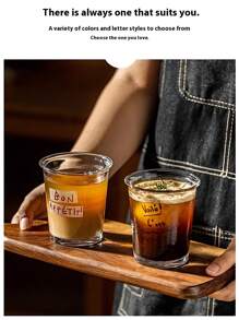 2 pièces Tasse à café en verre avec paille, pour la maison, convient aux femmes, boisson