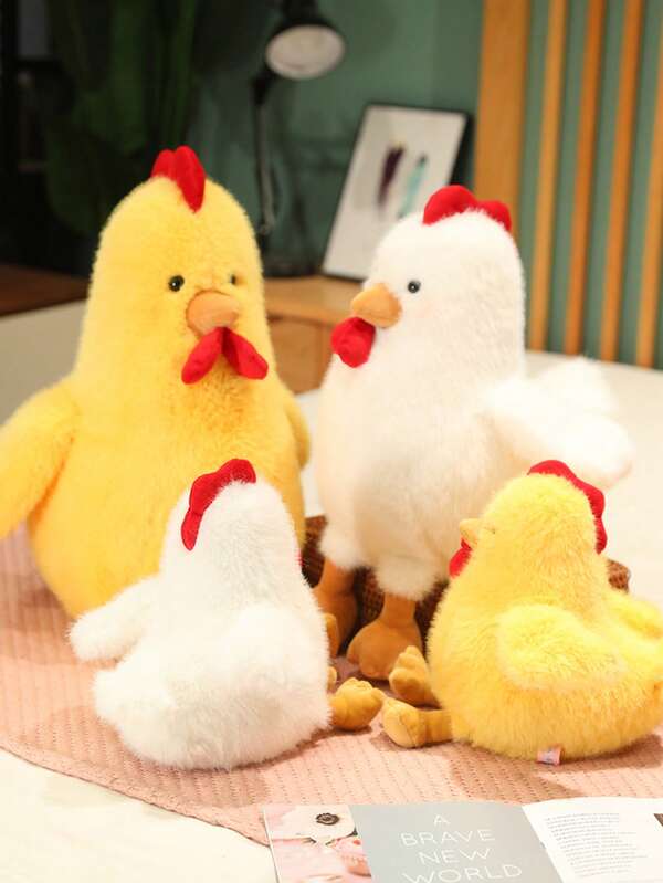 Oreiller en peluche Kawaii Poulet, jouet en peluche doux et mignon de poussin jaune, oreiller de décoration pour la maison, cadeaux pour les enfants, filles et garçons