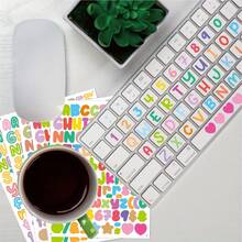 Colorful Alphabet Sticker Set – Self-Adhesive Letters, Numbers & Symbols For Crafts, Signs, School Supplies, Windows & Car Decor - Multicolor - View 9