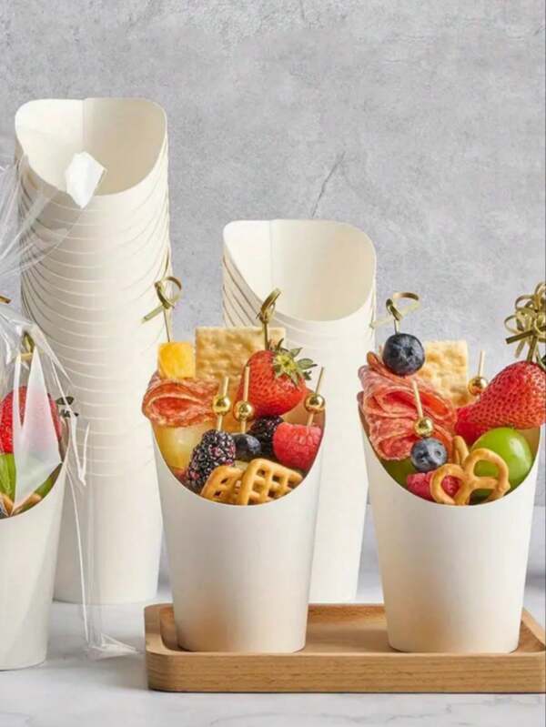 10 pièces/20 pièces/30 pièces/40 pièces/50 pièces Tasses en papier kraft épais effilées pour tartelettes aux œuf, gobelets pour frites, boîtes d'emballage pour la cuisson, coupes à crème glacée, boîtes d'emballage pour desserts ronds [version épaissie]
