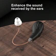 RIKYA Adjustable Volume Rechargeable Hearing Aid Headphones-Durable ABS, USB Charging, Lithium Battery-Polymer, Easy To Carry, Suitable For Sports And Outdoor Activities, Sports Headphones | USB Charging Hearing Aid Headphones, Earplug Headphones