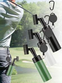 Golf Club Water Brush Cleaner Portable Golf Cleaning Tools Gadgets & Groove Cleaner Kit Essentials Golf Accessories - Black - View 2