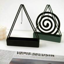 1pc.European Creative Mosquito-Repellent Vertical Hanging Display Iron Art Metal Home Mosquito-Repellent Box, All Iron Tripod Plastic Tripod Snail Mosquito-Repellent Rack Incense Tray With Mosquito-Repellent Ash Storage Rack