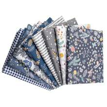 8-Piece Handmade Patchwork Fabric Set With 8 Patterns, Soft, Breathable Cotton Fabric For Quilting, Sewing, Crafting, 50 X 50 Cm - 彩色 - 查看 2