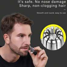 Washable Stainless Steel Practical Multi-Purpose Nose Trimmer For Women And Men, Manual Nose Trimmer, Vibrating Nose Shaver, Portable Nose Hair Trimming Shaver