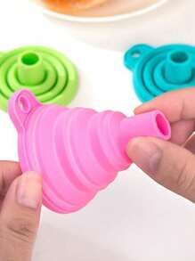 3pcs Random Color Collapsible Funnel, Food Funnel, Collapsible Kitchen Funnel, Canning Funnel Wide Mouth, Bottle Funne