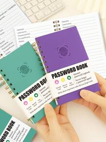 1 pieza Libro de contraseñas simple A6 con cubierta dura, 93 hojas Libro de direcciones y contraseñas avanzado con recordatorio de días de correo electrónico, almacenamiento de nombre de usuario y contraseña de sitios web de seguridad, útiles de oficina y regreso a la escuela