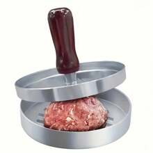 1pc Non-Stick Hamburger Press - Metal Hamburger Mold, Suitable For Making Beef, Cheese, Vegetable Burgers, Fit For Barbecue Grill Cooking. (This Model Is Made Of Aluminum Alloy Raw Material Without Any Processing, The Product Surface May Have Slight Scratches Which Is Normal And Does Not Affect The Use, Please Do Not Buy If You Mind)