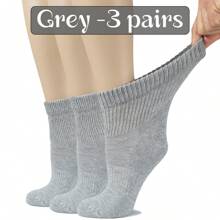 3/10 pares de calcetines transpirables para diabetes, calcetines cilíndricos medios sin restricción elástica para hombres y mujeres, regalo de salud, tela de alta elasticidad, calcetines neutros, calcetines con maldición dulce, los grandes calcetines D, calcetines con picos, sin restricción, parte superior tejida plana, cómodos