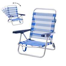 Patio Lounge Chair & Swing Chair - 藍白色 - 查看 3