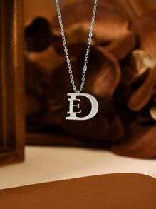 Customized 18K Gold Plated Stainless Steel Double Letter Pendant Necklace - Elegant Simple Design Letter Pendant Necklace Couple Gift Handmade Initial Necklace Birthday Gift Christmas Gift For Her Him,Silver,Stylish,Colorful,Vintage,Unisex,Hipster,Simple,Casual,Custom,Personalized,Unique,Ideal Gifts For Him,Ideal Gifts For Her,Her,Boyfriend,Girlfriend,Dad,Mom,Family,Friends,For Anniversaries,For Birthdays,For Graduation,For Prom,For Party,Necklaces For Women