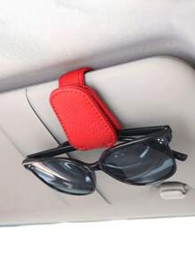 1pc On-Board Eye Clip, Multi-Functional Car Sunglasses Holder, Sun Visor Car Glasses Holder, Car Sunglasses Box And Multi-Functional Storage Clip, Magnetic Sunglasses Clip, Bill Clip, Sun Visor Sunglasses Storage Device For Car Use