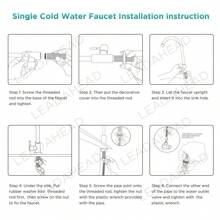 1 pièce Robinet en acier inoxydable à eau froide uniquement, robinet d'évier, matériau plus épais avec artisanat raffiné pour évier de cuisine, usage domestique, robinet de cuisine résistant aux éclaboussures