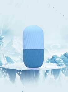 1 pieza Molde de cubitos de hielo de silicona para la cara, molde de rodillo de masaje de enfriamiento, molde de rodillo de belleza, masaje de la piel, reduce la rojez y la hinchazón, reduce los poros, terapia de frío, cuidado de la piel, silicona suave y duradera, deformable, herramienta de maquillaje de belleza, belleza, productos de cuidado de la piel, spa, autocuidado, herramientas de cuidado de la piel, cuidado facial, suministros de esteticista, masaje, herramienta de masaje facial, rodillo facial, rodillo de hielo, rodillo de hielo facial