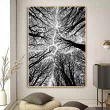 1 Stück/3 Stück Wandkunst Poster Pflanzen Teil Schwarz-Weiß Wald Poster Poster Kunst Bar Wohnzimmer Möbel Dekoration Ohne Rahmen/Mit Rahmen Leinwandkunst