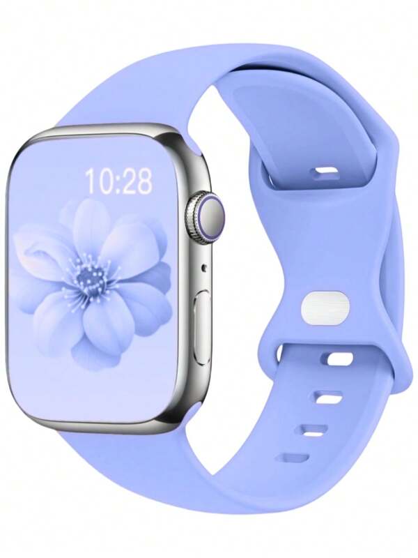 Kids Solid Color Compatible With Apple Watch Band Compatible With Series 10/9/8/SE/Ultra 1&2 (38mm/40mm/41mm/42mm/44mm/45mm/46mm/49mm) - Hypoallergenic Soft Silicone, Non-Slip & Breathable Strap For Boys Girls