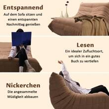 Poltrona da soggiorno, pouf oversize, divano pigro, divano da pavimento, divano singolo