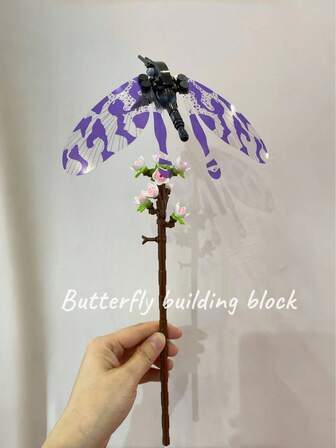 Micro Particle Potted Flower Building Blocks With Display Cover, DIY Colorful Flower Series Building Blocks, Decoration Bouquet, Birthday Gift, Father's Day Gift, Mother's Day Gift, Teacher's Day Gift, Holiday Gift, Wedding Gift, Wedding Decor, Graduation Gift, Valentine's Day Gift, Spring Decor