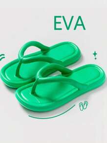Women's Fashion EVA Thong Flip Flops, Thick Soft Bottom Indoor Outdoor Slippers