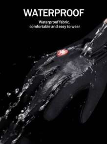 Zimowe ciepłe rękawiczki rowerowe z ekranem dotykowym, unisexowe, sportowe, przeciwwiatrowe, przeciwzimne, polarowe