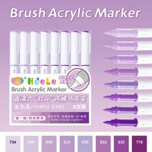 8 Colors Acrylic Markers, Marker Pens Coloring Set,Quick Drying, Fade Resistant,Perfect For Painting, Illustrations, Handcrafted Art,School Back-To-School Season For Coloring Books And Other DIY Projects,Suitable For Paper, Fabric, Wood, Rocks, Plastic, Glass, Ceramics, Pumpkins, Metal,Etc., Acrylic Paint Marker Pens For Students And Adults, Easter,Thanksgiving, Halloween, Christmas Gifts