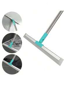 Magic Silicone Squeegee Multipurpose Floors Glass Broom 1.40m Two-Way Window Cleaner - màu xanh lá - Xem 1
