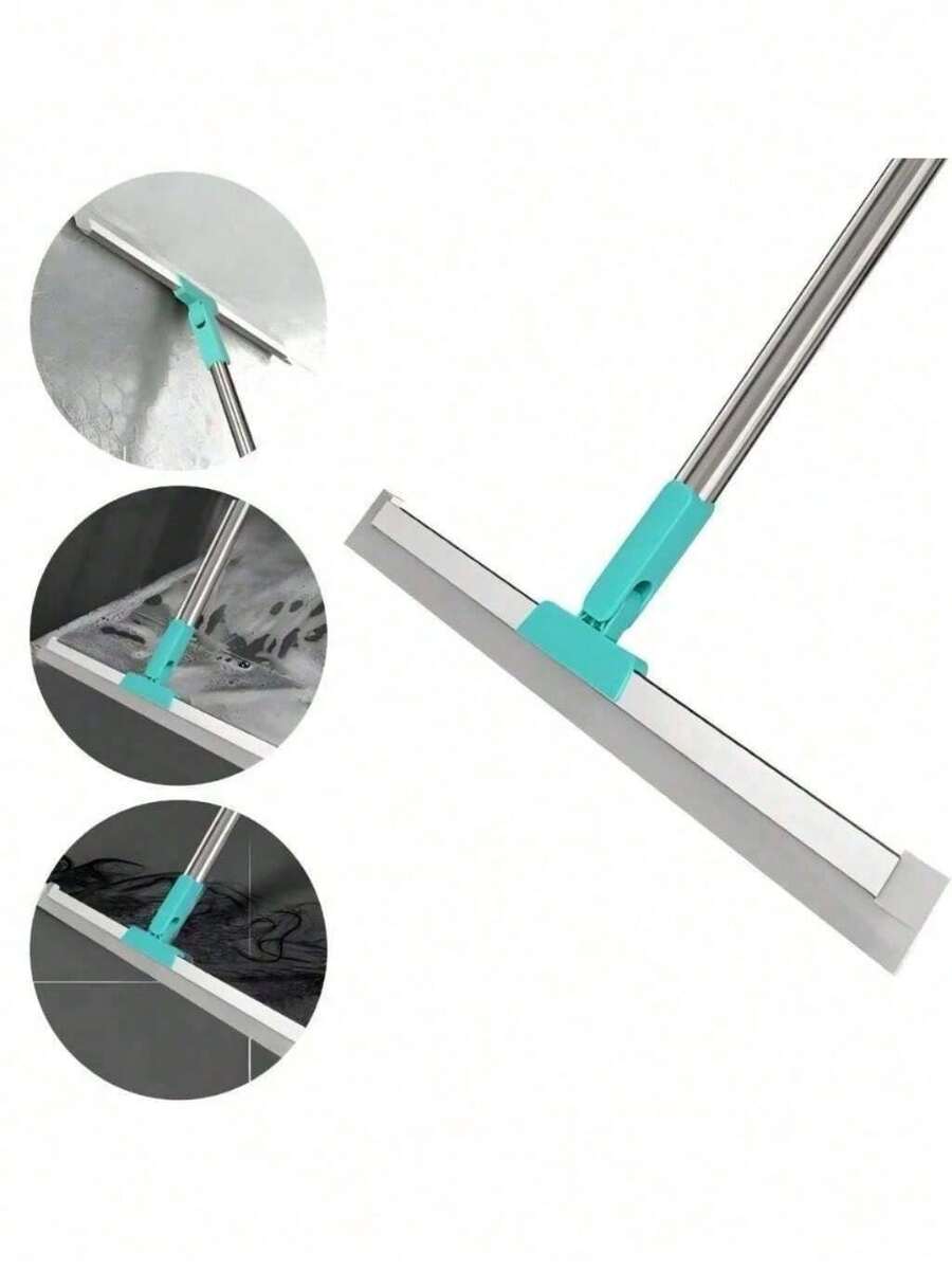 Magic Silicone Squeegee Multipurpose Floors Glass Broom 1.40m Two-Way Window Cleaner - màu xanh lá - Xem 1