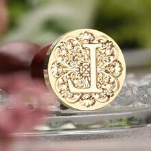 1PC 26 English Letters Wax Seal Stam, Brass Materia, Hand Stamped With Seal, For Scrapbook Envelopes Wedding Invitations Gift Card Packaging, Gift Decoration, 2.5cm/0.98in, Back To School, School Supplies - 2.5cm - View 3