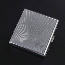 1PC Metal Cigarette Case For Regular, King Size, 100's, Can Hold 20 Cigarettes Cigar Boxes Pocket Cigarettes Holder Storage Container For Men Women ,Smoking Accessories, Cigarette Storage