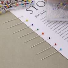 1 Caja de alfileres con cabeza de perla de colores (Aprox. 100 piezas), Agujas decorativas de perla para coser, Alfileres de ojal multicolor, Adecuados para sastrería, joyería DIY, manualidades y proyectos de costura