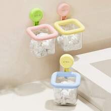 Suction Cup Toothbrush Storage Case Wall Hanging Without Drilling Face Towel Storage Box For Bathroom