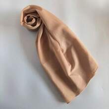 1pc Elegant Solid Color Chiffon Scarf & Hat Set - Lightweight Breathable Polyester Scarf With Matching Hat, Suitable For Casual Wear, Sun Protection, Windproof, Headscarf