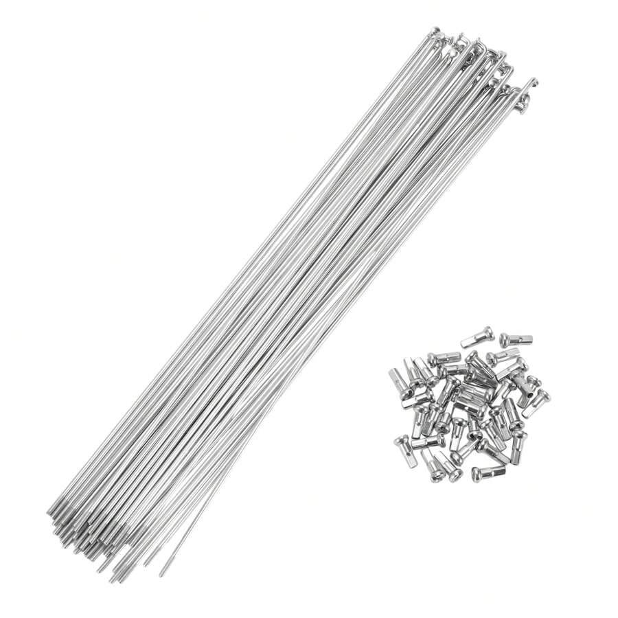 Bicycle Spokes Carbon Steel Bike Spoke With Nipples For Most Bicycle - 銀色 265mm 14G 36 碳鋼 - 查看 1