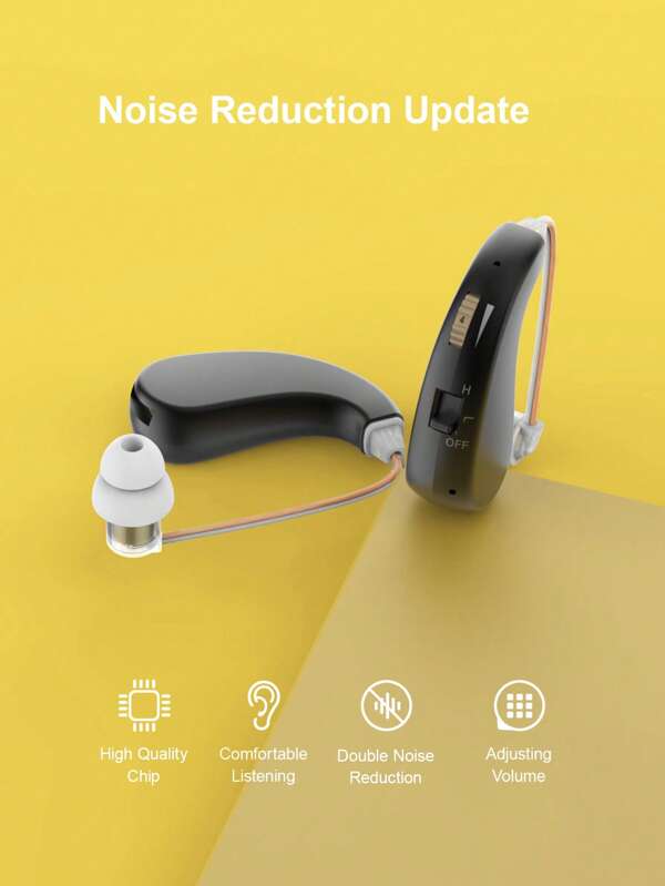 Adjustable volume rechargeable hearing aid headphones-durable ABS, USB charging, lithium battery-polymer, easy to carry, suitable for sports and outdoor activities, sports headphones | USB charging hearing aid headphones, earplug headphones