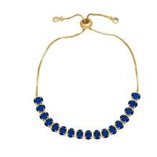 1 pieza Pulsera de acero inoxidable con piedra de circonita de color ovalada, de estilo minimalista y elegante, apta para citas, fiestas y atuendo de trabajo - Pulsera de 1 - Ver 8