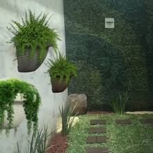 Paquete 2 Macetas Media Luna Pared Interior Exterior 1.5 Litros - Gris Oscuro - Ver 7