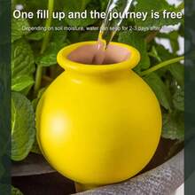 4pcs Ceramic Potted Dropper Device Water Seeper Self Watering Automatic Drip Irrigation System Portable Pot Culture Supply Portable Pot Culture Supplies 4 Colors Ceramic Potted Dropper Device Water Seeper Self Watering Automatic Drip Irrigation Automatic Watering System Ceramic Drip Irrigation Device Small Round Mouth Watering Can - Multicolor - View 3