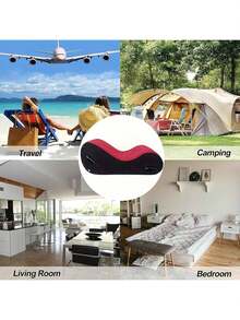 Inflatable Lounger Sofa,Air Sofa Bed Slouchy Lounger Chair Cozy Sleeping Camping Sofa Bed For Outdoor Picnics Hiking Beach Home Park Travel And Indoor Home Use - Rose Red - View 2